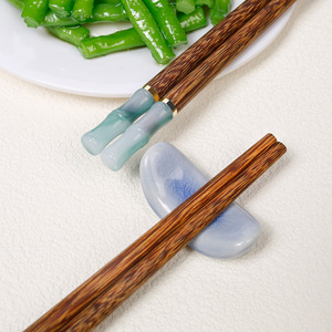 Baguettes en bois de saule, baguettes domestiques en bois massif, non peintes et non cirées, pour portions individuelles, imitation jade - Product Image 3