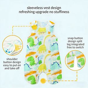 Saco de Dormir <span class=keywords><strong>para</strong></span> Bebé, Chaleco sin Mangas de Gasa de Algodón, <span class=keywords><strong>para</strong></span> Recién Nacidos, Anti-Patadas, Verano, Delgado, <span class=keywords><strong>para</strong></span> Habitación con Aire Acondicionado, Tejido - Product Image 2