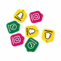 Etiquetas NFC de Silicona Impermeables para Redes Sociales, Ntag213 215 216, Etiqueta RFID con Forma Personalizada para Reseñas de Google, Instagram, Facebook