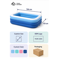 Piscine gonflable rectangulaire en PVC YUNJU OUTDOOR, épaissie, pour la famille, intérieur/extérieur