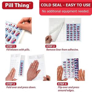 Organizador mensual de pastillas con sellado en frío - Tarjetas blíster para medicamentos - Empaque de pastillas DIY para farmacia, desechable y fácil de usar - Product Image 3