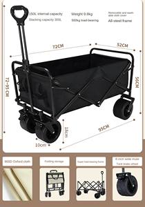 डबल ब्रेक, पोर्टेबल पशु परिवहन गाड़ी के साथ पालतू फोल्डिंग वैगन - Product Image 2