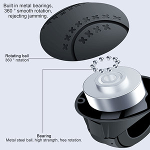 Nuevo Potenciador de Volante para Automóvil, Estilo Deportivo, Portátil, Creativo, de Silicona+ABS, Negro, con Rodamiento, para Camiones, Giro con una Sola <span class=keywords><strong>Mano</strong></span>, Interior - Product Image 3