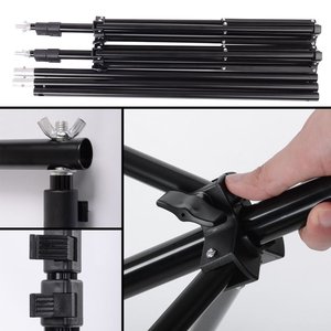 Soporte de trípode fácil y portátil, sistema de soporte ajustable para fotografía, estudio fotográfico, telón de muselina no tejida, 2x3m - Product Image 6