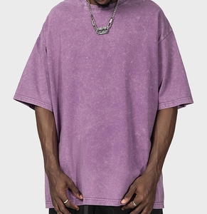T-<span class=keywords><strong>shirt</strong></span> noir homme 250 grammes, 100% coton, coupe oversize, manches courtes, délavé à l'acide, style vintage, pour garçons, marque privée - Product Image 4