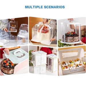Caja de Papel para Helado con Diseño de Gato, Caja Desechable para Llevar Postres con Ventana para Pastelería - Product Image 3