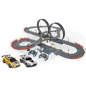 Wholesale Police Chasing Remote Control Steering Wheel Race Car 360 Degrees Rotate Electric Rc Slot Track