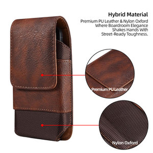 Borsa <span class=keywords><strong>per</strong></span> <span class=keywords><strong>Cellulare</strong></span> in Pelle PU dal Design Classico con Scomparti <span class=keywords><strong>per</strong></span> Carte, Stile Business <span class=keywords><strong>per</strong></span> Uomo, Portafoglio e Marsupio <span class=keywords><strong>per</strong></span> iPhone e Samsung - Product Image 2