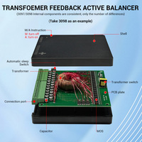 HeltecEnergy Ecualizador Activo de 10A 4-17A/4-24S para Baterías Li-ion/LiFePO4/LTO con Transformador de Retroalimentación, Balanceador Activo de 10A