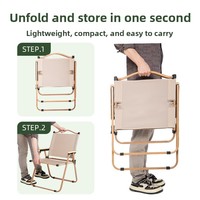 Chaises de camping de pique-nique portables Kermit avec dossiers pour tabourets de pêche pliants en plein air pour utilisation à la plage-pour application dans le jardin