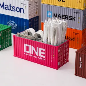 Mini conteneur en plastique artisanat Logo personnalisé boîte-cadeau d'affaires conteneur d'expédition porte-<span class=keywords><strong>stylo</strong></span> - Product Image 2