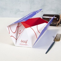 Boîte d'emballage extérieure en carton pliable triangulaire personnalisée pour pâtes au bœuf, biscuits et nouilles
