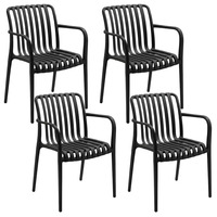 Chaises de jardin empilables en plastique pour l'extérieur, chaises de salle à manger modernes blanches pour restaurant et terrasse