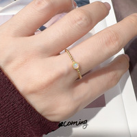 Bague en Argent S925 en Gros, Pierres Précieuses Naturelles, Personnalisable, Saint-Valentin, Empilable, pour Femme, Pierre de Naissance des 12 Mois