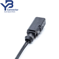 1J0973802 Konektor Tahan Air 2 Pin Male dengan Kabel Pigtail VAG 1.5mm untuk Audi VW