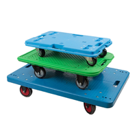 Chariot industriel personnalisable d'OEM de plate-forme de quatre roues de transpalette en plastique portatif de chariot à tortue de 200kg pour des chariots à main
