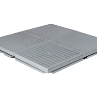 Piso Antiestático Perforado de Aleación de Aluminio con Excelente Flujo de Aire y Disipación de Calor para Centros de Datos y Hospitales con Altas Temperaturas