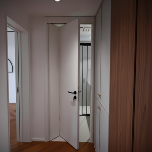 Puerta <span class=keywords><strong>Interior</strong></span> <span class=keywords><strong>de</strong></span> Melamina <span class=keywords><strong>de</strong></span> Cristal <span class=keywords><strong>de</strong></span> Carbono Plegable <span class=keywords><strong>de</strong></span> Tres a Siete Paneles, Duradera, para Sala <span class=keywords><strong>de</strong></span> Estar, Comedor, Apartamento, Dormitorio, Baja en Formaldehído - Product Image 6