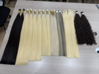 Extensions de cheveux naturels 100% non traités, cheveux humains russes vierges, double épaisseur, fournisseur d'extensions en vrac