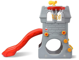 Aire de jeux intérieure combinée pour bébés avec toboggan multifonctionnel en plastique, équipement de jeu éducatif pour enfants - Product Image 2