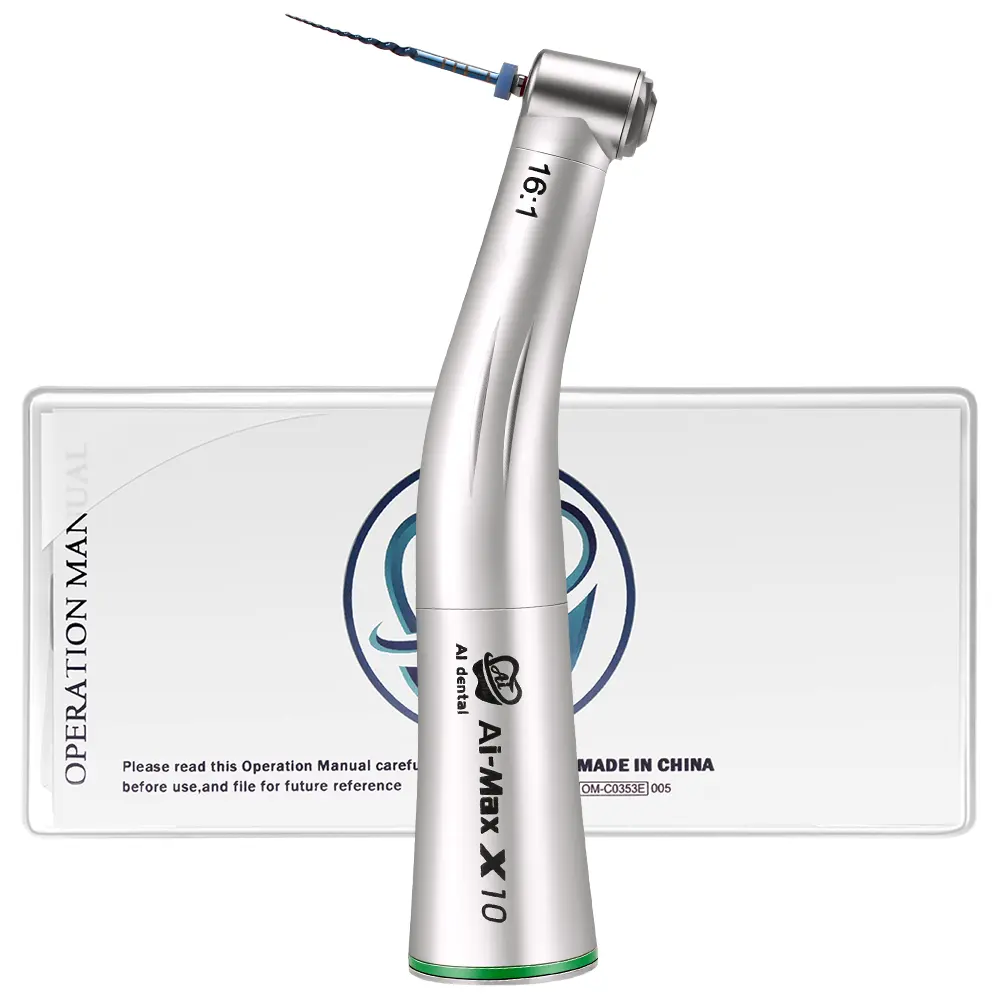 Manipolo per strumenti dentali riduzione 1: 1 contrangolo frese CA pulsante di spinta canale radicolare odontoiatria endodontica