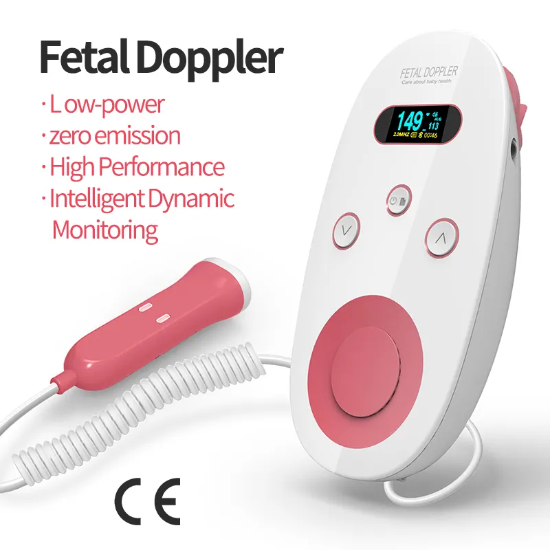 جهاز محمول CE الموجات فوق الصوتية, جهاز محمول CE الموجات فوق الصوتية للأمهات مراقبة نبضات القلب الجنين شاشة OLED جهاز مراقبة دوبلر الجنين