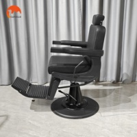 Fauteuil de Barbier Hydraulique Pivotant et Inclinable pour Salon de Coiffure et Esthétique