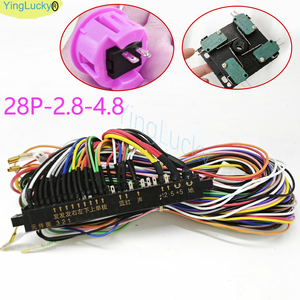 צמת חוטים איכותית מפלסטיק עם 28 פינים, תומכת באנגלית, ערכת עשה זאת בעצמך 60 ב-1 ללוח משחקי ארקייד - Product Image 3