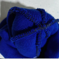 Bonnet tricoté tendance en acrylique de haute qualité avec logo personnalisé, bonnets d'hiver chauds, unis, teints, avec pompon