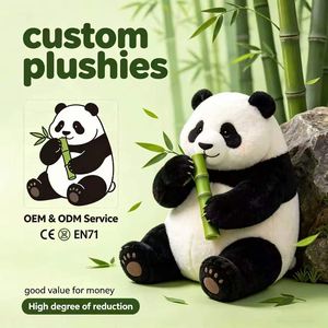 Bulk Personalized Panda Stuffed Animal, Soft Plush for Zoo Themed Decor & Bulk Supply - Product Image 1