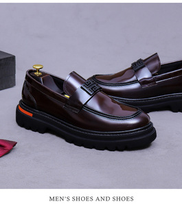 Chaussures de ville et chaussures Oxford décontractées de luxe en cuir véritable de grande taille pour hommes mocassins plats mocassins pour hommes - Product Image 5