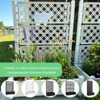 Jardinière surélevée mobile en PP avec treillis réglable, écran d'intimité extérieur polyvalent, bac à plantes pour légumes