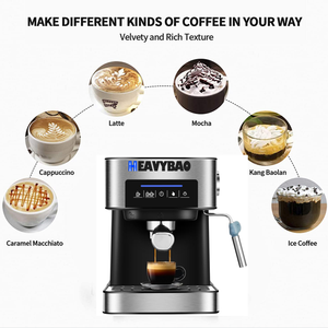 Heavybao-<span class=keywords><strong>cafetera</strong></span> eléctrica portátil de acero inoxidable, máquina de hacer Espresso con espuma - Product Image 2