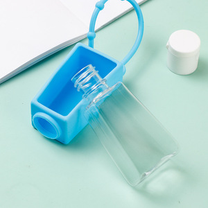 Bouteille trapézoïdale pour animaux de compagnie de 30 ml avec manchon en silicone pour l'emballage de gel désinfectant pour les mains - Product Image 2