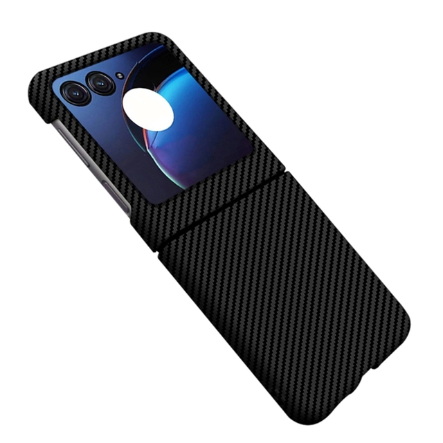 For Motorola Razr 50 Ultra Case, Carbon Fiber Texture Shockproof Protective Mobile Phone Case