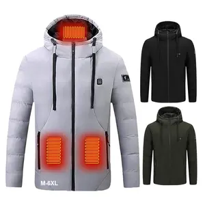 सर्दियों थर्मल जैकेट 1 नियंत्रण 4 जोन 3 रंग गर्म रजाई बना हुआ कोट Hooded हीटिंग के साथ सर्दियों के लिए जैकेट, बैटरी शामिल नहीं