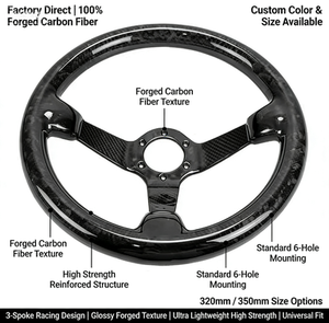 <span class=keywords><strong>Volant</strong></span> en fibre de carbone haute performance, léger et antidérapant pour la course automobile et la modification de voitures - Product Image 4