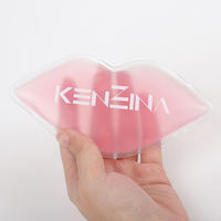 Mini-pochette réutilisable en PVC en forme de lèvres, scintillante, pour compresses chaudes/froides, soin après injection de comblement des lèvres, soulagement des gonflements buccaux