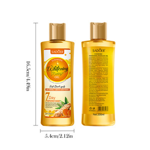 Marca Privada: Aceite de Masaje Blanqueador de Cúrcuma 200ml - un Aceite Esencial Universal Hidratante para el Cuerpo - Product Image 6