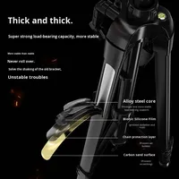 Trépied pliable avec anneau lumineux pour smartphone, appareil photo reflex numérique, support rotatif en alliage réglable de 1,7 m, avec support de téléphone à distance, clip, sac de transport