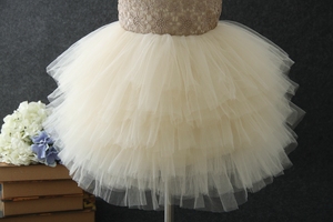 Vestido Dorado para Niñas de 1 Año, Vestido de Princesa con Tutú para Bebés, Ideal para Fiestas de Cumpleaños y Días Festivos - Product Image 6