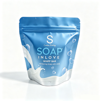Savon liquide corporel blanchissant personnalisé imperméable, emballage en PE refermable pour savon liquide naturel visage et corps, sels de bain, gommage