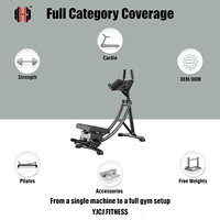 Máquina de Abdominales Comercial con Soporte Curvo para Espalda, Asiento Acolchado, Agarraderas Dobles y Estructura Estable para Equipos de Gimnasio