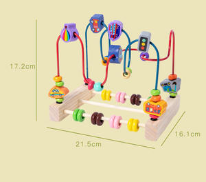 <span class=keywords><strong>Jouet</strong></span> en bois multifonctionnel pour enfants : perles à enfiler, reconnaissance des couleurs, éducation précoce, jeu éducatif parent-enfant - Product Image 6
