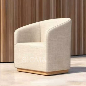 2024 nouveau <span class=keywords><strong>jardin</strong></span> naturel fabriqué à la main coussin à dossier haut teck mobilier d'extérieur chaise longue pivotante pour hôtel Resort Patio - Product Image 3