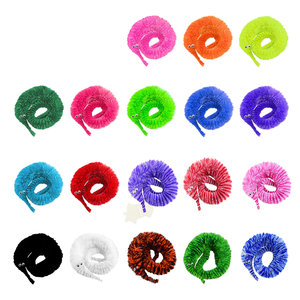 23 cm Funny Fuzzy Wiggle Twist Worm 15-Color Plush Street Magic Trick for Kids Thumb Type Flush Worm - Product Image 1