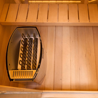 Sauna extérieur personnalisable pour une personne, sauna en bois avec panneaux chauffants