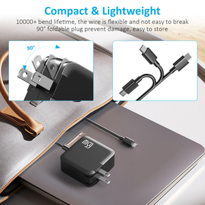 65W GaN Type C Laptop Adapter Portable PD 3.0 Fast Charger Universal Wall Plug for Lenovo HP Dell Asus Acer Samsung Chromebook - Product Image 5