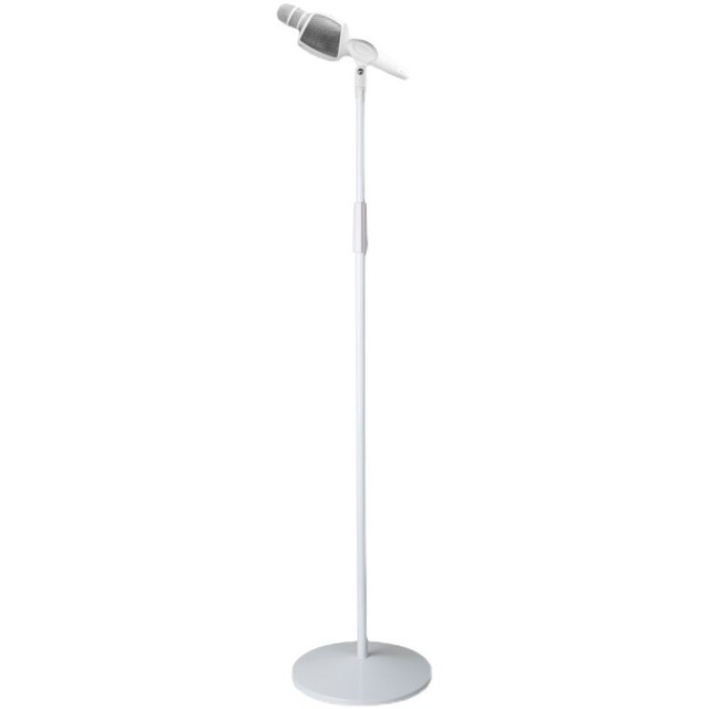 ENB-820 White Red Professional Stage Microphone Stand with Rack for Live Broadcast Karaoke