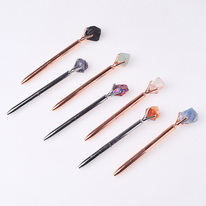 Speciale metalen <span class=keywords><strong>pen</strong></span> met aangepast logo en verpakking, groothandel kristallen <span class=keywords><strong>pen</strong></span> met ruwe kristallen en verwisselbare inkt. - Product Image 1